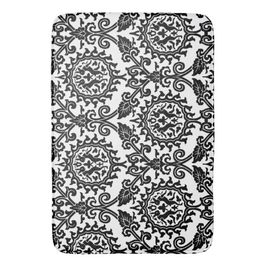 Damask Hare Pattern Bath Mat Badematte (Vorderseite Vertikal)