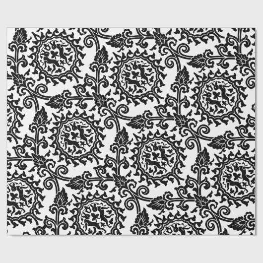 Damask Hare Pattern Geschenkpapier (Flach)