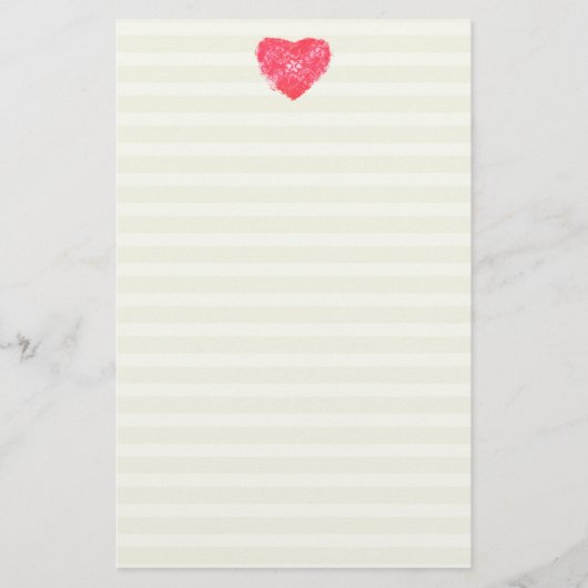 Damask Heart Lined Stationierung / Schreibpapier Briefpapier (Vorderseite)