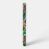 Damask Hearts Gold Black Lila Emerald Samsung Galaxy Hülle (Linke Seite)