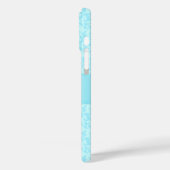 Damask hellblauer individuelle Name Case-Mate iPhone Hülle (Rückseite / Links)