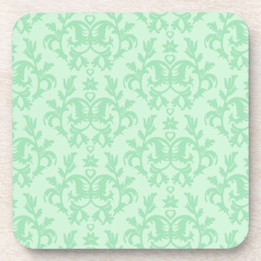 Damask hellgrün Kangaroo Paws Set von 6 Untersetze Untersetzer (Vorderseite)