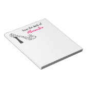 Damask High Heel Stiletto Shootpad Notizblock (angewinkelt)