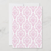 Damask High School Abschluss Einladung Rosa (Rückseite)