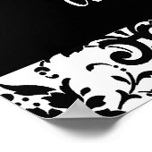 Damask Hintergrund mit benutzerdefiniertem Text Poster (Ecke)
