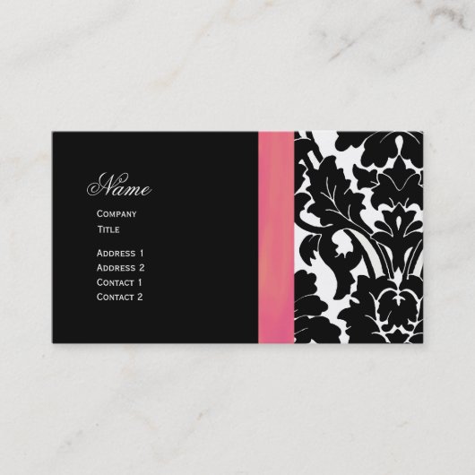 Damask Hoch ~ Visitenkarte (Vorderseite)