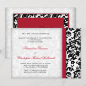 Damask Hochzeitseinladung Einladung (Vorne/Hinten)