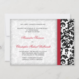 Damask Hochzeitseinladung Einladung