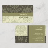 Damask, Hochzeitsplaner und Visitenkarten Visitenkarte (Vorne/Hinten)