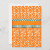 Damask Hochzeitsvorlage Einladung (Rückseite)