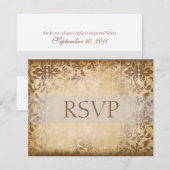 Damask Hochzeitungs-RSVP-Karten oder Antwortkarten RSVP Karte (Vorne/Hinten)