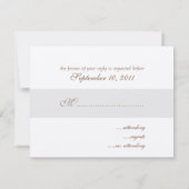 Damask Hochzeitungs-RSVP-Karten oder Antwortkarten RSVP Karte (Rückseite)