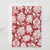 Damask Holiday Card Feiertagskarte (Rückseite)