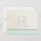 Damask Hummingbird Birdcage Wedding Save the Date Einladung (Rückseite)