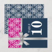 Damask-Imitate - Silber-Multifunktionsleisten-Tisc Postkarte (Vorne/Hinten)