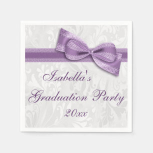 Damask & Imitats Bow Girls Graduiertenparty Napkin Serviette