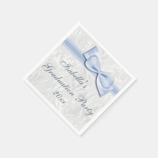 Damask & Imitats Bow Girls Graduiertenparty Napkin Serviette (Ecke)