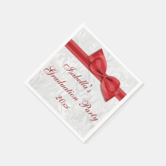 Damask & Imitats Bow Girls Graduiertenparty Napkin Serviette (Ecke)