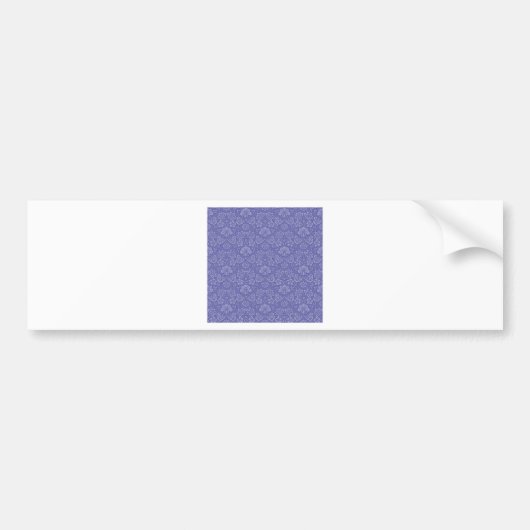 Damask in Blau Autoaufkleber (Vorne)