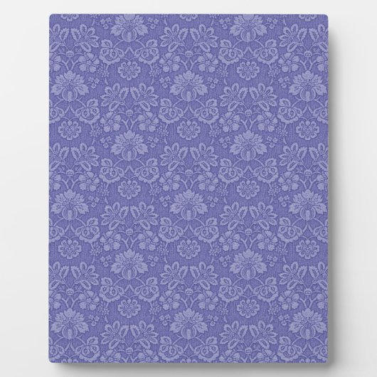 Damask in Blau Fotoplatte (Vorderseite)