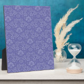 Damask in Blau Fotoplatte (Seite)