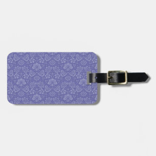 Damask in Blau Gepäckanhänger