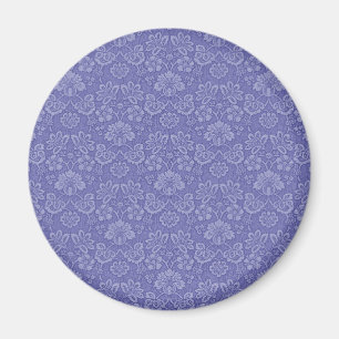 Damask in Blau Magnet