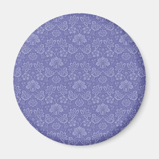 Damask in Blau Magnet (Vorne)