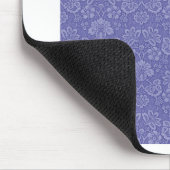 Damask in Blau Mousepad (Ecke)
