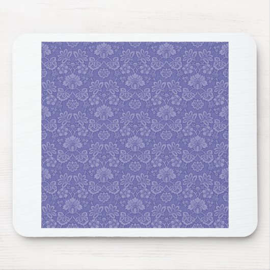 Damask in Blau Mousepad (Vorne)