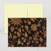 Damask in Dark ~ Postcard / Einladung Postkarte (Vorne/Hinten)