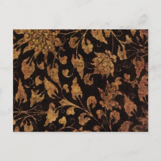 Damask in Dark ~ Postcard / Einladung Postkarte (Vorderseite)