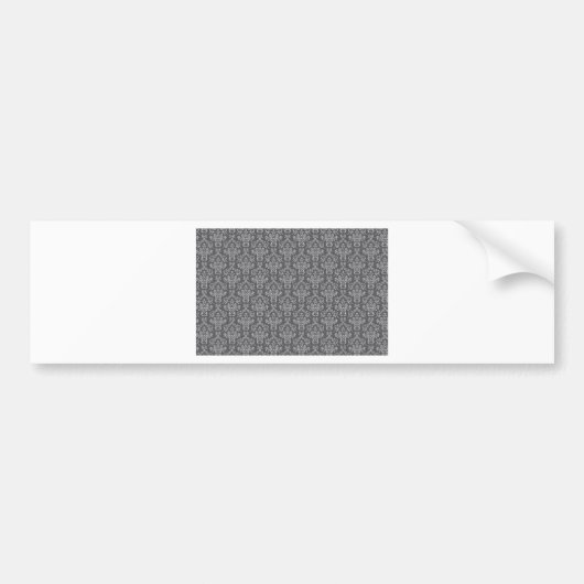 Damask in Grau Autoaufkleber (Vorne)
