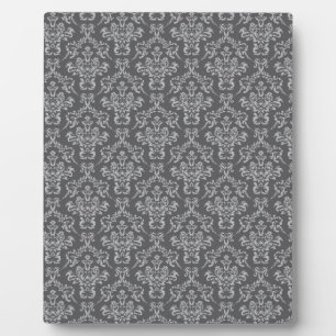 Damask in Grau Fotoplatte