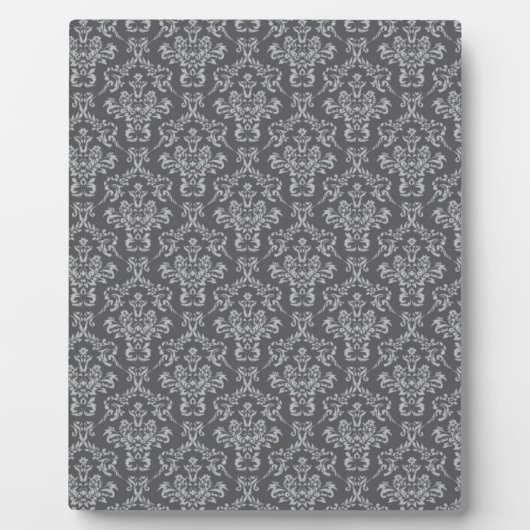 Damask in Grau Fotoplatte (Vorderseite)