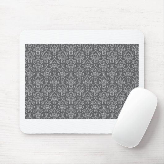 Damask in Grau Mousepad (Mit Mouse)