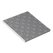 Damask in Grau Notizblock (angewinkelt)