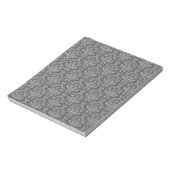Damask in Grau Notizblock (Rotiert)