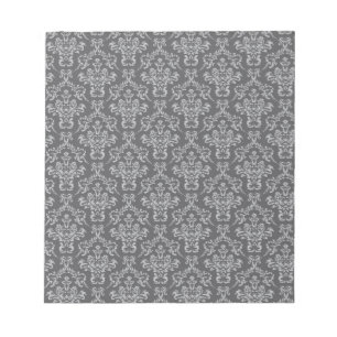 Damask in Grau Notizblock