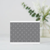 Damask in Grau Postkarte (Stehend Vorderseite)
