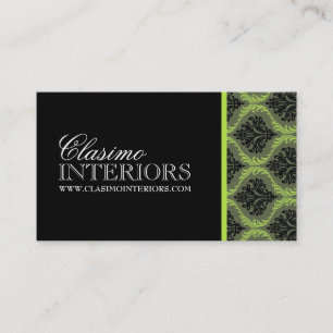 Damask Interior Designer Business Card Visitenkarte