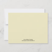 Damask Ivory Probe Dinner Card Einladung (Rückseite)