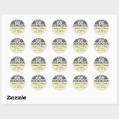 Damask Ivory Wedding Sticker (Blatt)