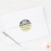 Damask Ivory Wedding Sticker (Umschlag)