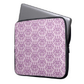Damask "Kangaroo Paw" lila Notebookgehäuse Laptopschutzhülle (Vorderseite Links)