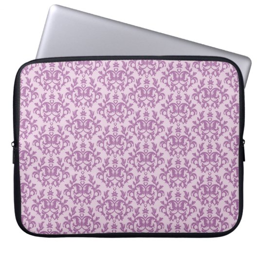 Damask "Kangaroo Paw" lila Notebookgehäuse Laptopschutzhülle (Vorderseite)
