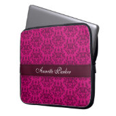 Damask "Kangaroo Paw" mit dem Namen dunkelrosa Not Laptopschutzhülle (Vorderseite Links)