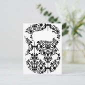 Damask Kettlebell Postkarte (Stehend Vorderseite)