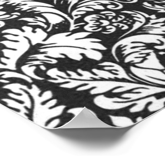 Damask Lace Brocade Classic Wallpaper Poster (Ecke)