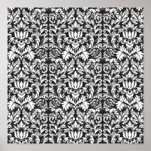 Damask Lace Brocade Classic Wallpaper Poster (Vorne)